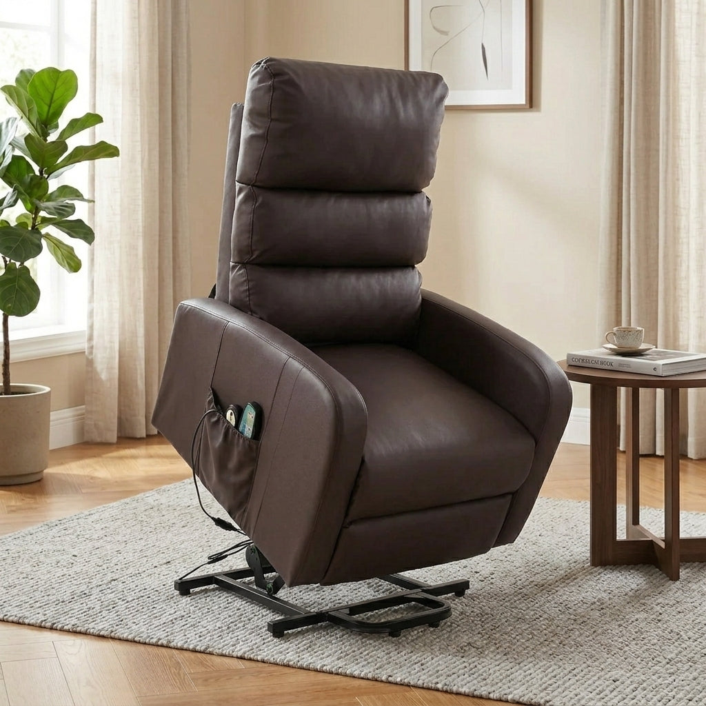 Recliner Armchair Power Massage Lift with Heat & Vibration for Elderly, Heavy Duty and Safety Motion Reclining Mechanism