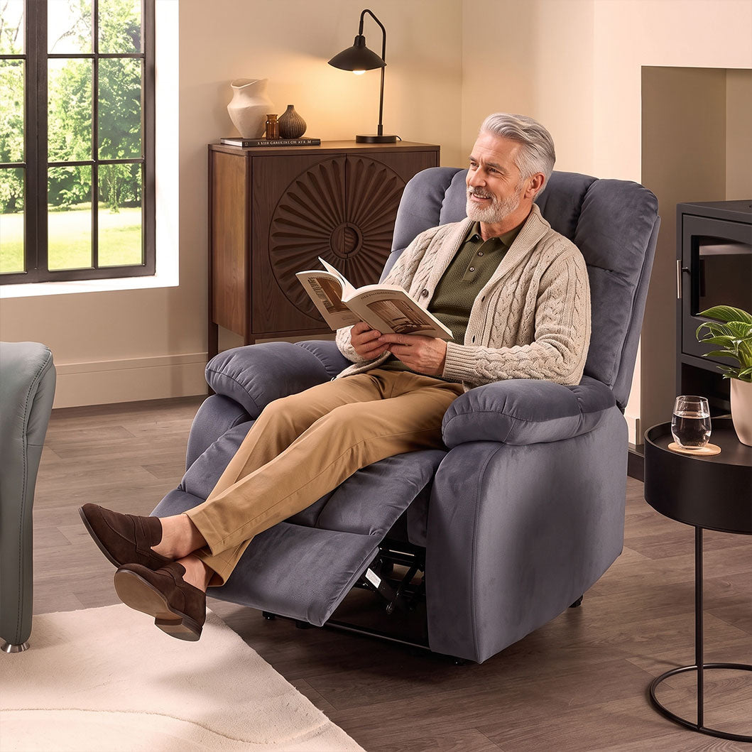 Recliner Armchair Electric Power Lift Sofa Velvet with Massage and Heat for Elderly 2 Side Pockets USB Ports Single Recliner Chairs
