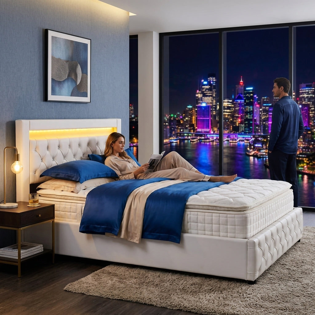 Audreamy Milano Ottoman Bed White PU