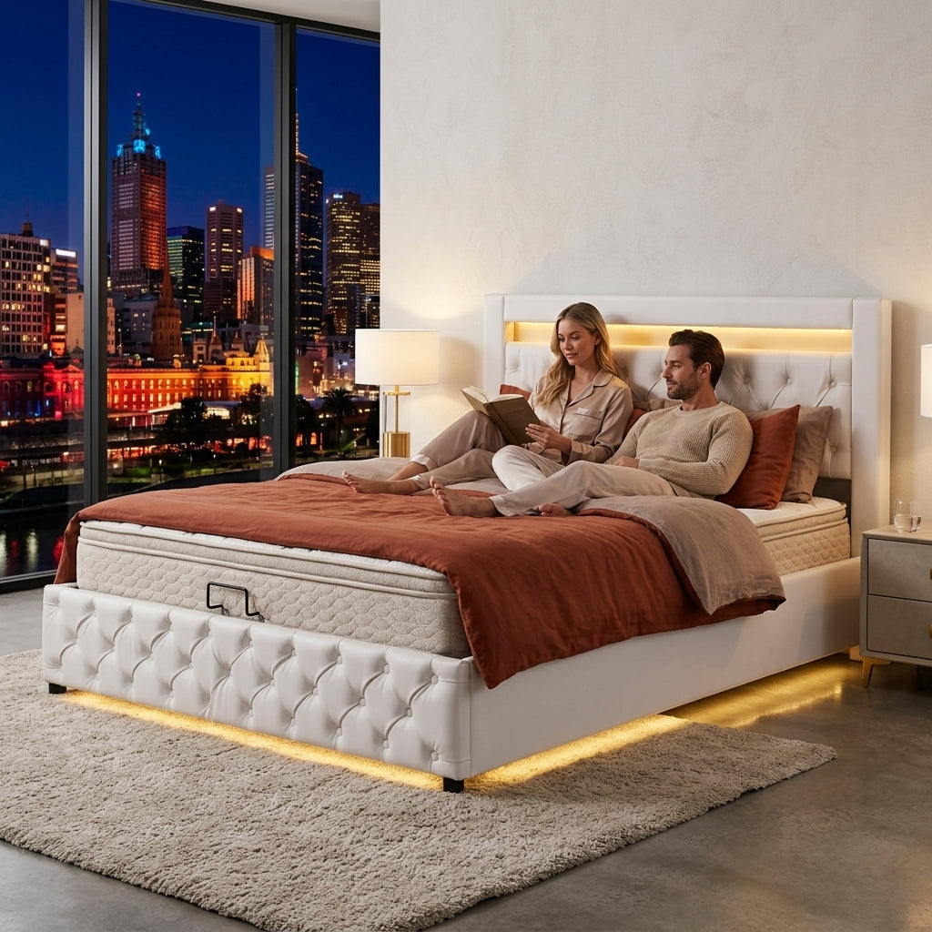 Audreamy Milano Ottoman Bed White PU