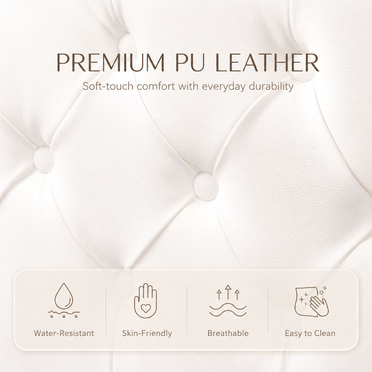 Audreamy Milano Ottoman Bed White PU