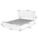 Audreamy Verona Ottoman Bed Beige Velvet