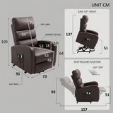 Recliner Armchair Power Massage Lift with Heat & Vibration for Elderly, Heavy Duty and Safety Motion Reclining Mechanism