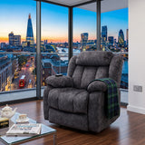 Audreamy Riser Recliner Chair Velvet Black with Massage & Heat