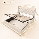 Audreamy Halo Ottoman Bed White PU