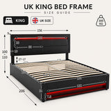 Audreamy Alba Ottoman Bed Black PU