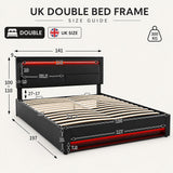 Audreamy Alba Ottoman Bed Black PU