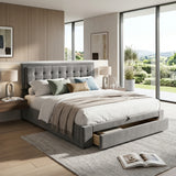 Audreamy Everley Ottoman Bed Grey Velvet
