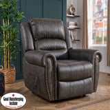 Large Power Lift Recliner Chairs with Massage and Heat for Elderly Big People, Massage Chair Heavy Duty Electric Faux Leather Reclining Chairs with USB Port and 2 Side Pockets
