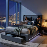Audreamy Camden Ottoman Bed Grey Velvet