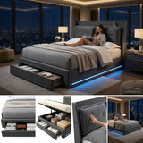Audreamy Camden Ottoman Bed Grey Velvet
