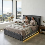 Audreamy Camden Ottoman Bed Grey Velvet