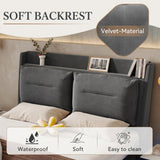 Audreamy Camden Ottoman Bed Grey Velvet