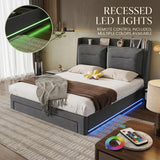 Audreamy Camden Ottoman Bed Grey Velvet
