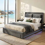 Audreamy Camden Ottoman Bed Grey Velvet