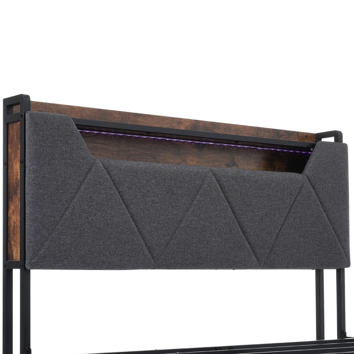 Audreamy Timeless Storage Bed Frame with Storage Drawers Grey Linen