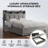 Audreamy Vega Ottoman Bed Frame Grey Velvet