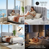 Audreamy Aria Bed Frame Grey Linen