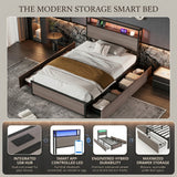 Audreamy Metal Bed Multifunctional bed Grey