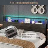Audreamy Metal Bed Multifunctional bed Grey