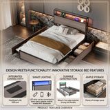 Audreamy Metal Bed Multifunctional bed Grey