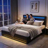 Audreamy Alba Ottoman Bed Black PU