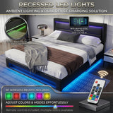 Audreamy Alba Ottoman Bed Black PU