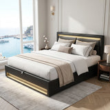 Audreamy Alba Ottoman Bed Black PU