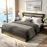 Audreamy Alba Ottoman Bed Black PU