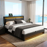 Audreamy Alba Ottoman Bed Black PU