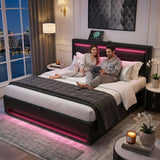 Audreamy Alba Ottoman Bed Black PU