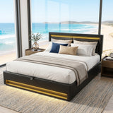 Audreamy Alba Ottoman Bed Black PU