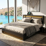 Audreamy Alba Ottoman Bed Black PU