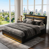 Audreamy Alba Ottoman Bed Black PU