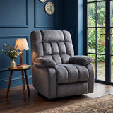 Recliner Armchair Electric Power Lift Sofa Velvet with Massage and Heat for Elderly 2 Side Pockets USB Ports Single Recliner Chairs