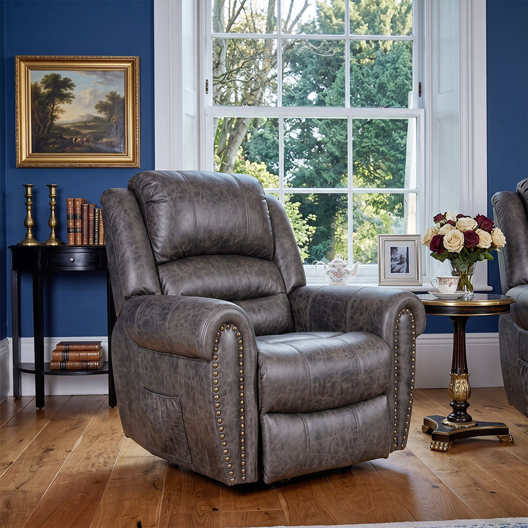Large Power Lift Recliner Chairs with Massage and Heat for Elderly Big People, Massage Chair Heavy Duty Electric Faux Leather Reclining Chairs with USB Port and 2 Side Pockets