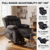 Audreamy Power Lift Riser Recliner Chair with Massage & Heat