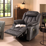 Audreamy Riser Recliner Chair Velvet Black with Massage & Heat