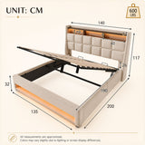 Audreamy Neo Ottoman Bed Beige Linen