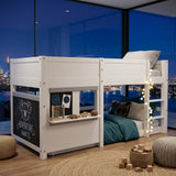 Audreamy Bobo Bunk Bed White Wood Single