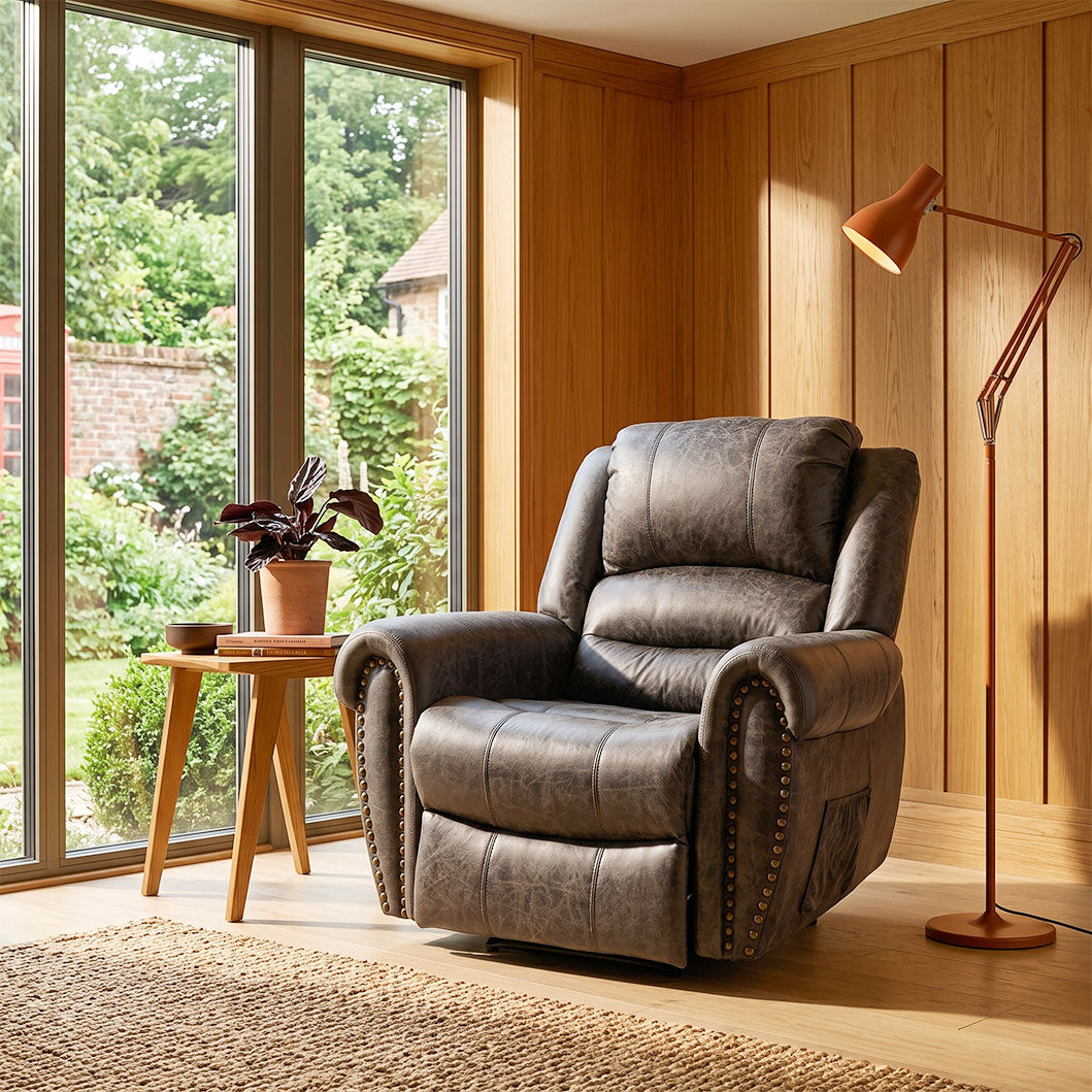 Large Power Lift Recliner Chairs with Massage and Heat for Elderly Big People, Massage Chair Heavy Duty Electric Faux Leather Reclining Chairs with USB Port and 2 Side Pockets