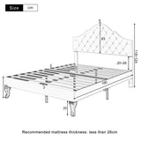 Audreamy Alden Bed Frame Beige Velvet