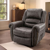 Large Power Lift Recliner Chairs with Massage and Heat for Elderly Big People, Massage Chair Heavy Duty Electric Faux Leather Reclining Chairs with USB Port and 2 Side Pockets