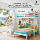 Audreamy Eryndor Bunk Bed High Sleepers White Wood Single