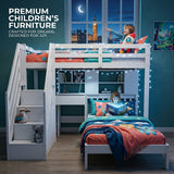 Audreamy Eryndor Bunk Bed High Sleepers White Wood Single