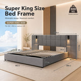 Audreamy Kellan Ottoman Bed Grey Velvet