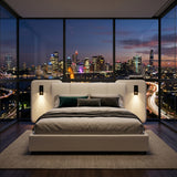 Audreamy Rowan Upholstered Bed Beige PU Double