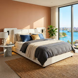 Audreamy Rowan Upholstered Bed Beige PU Double