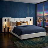 Audreamy Rowan Upholstered Bed Beige PU Double
