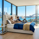 Audreamy Veronana Ottoman Storage Bed Beige Velvet Double